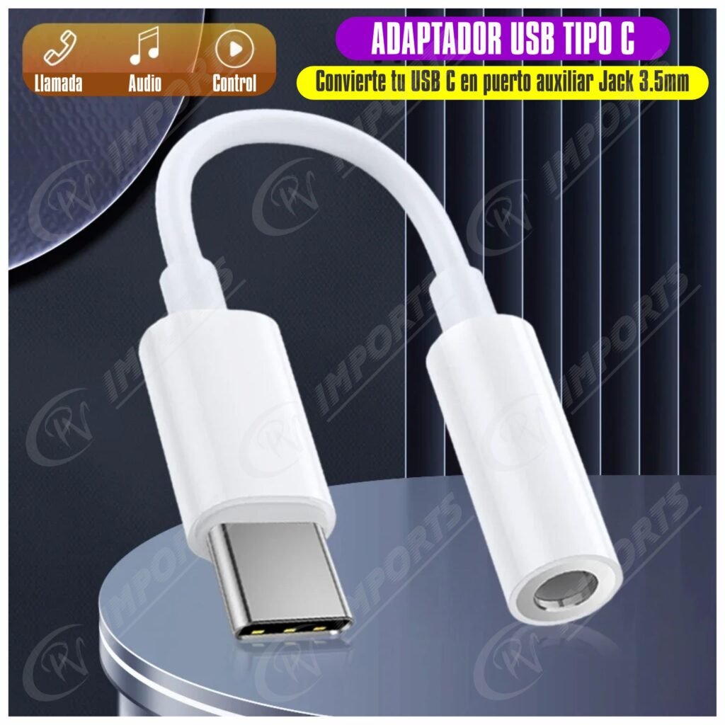 Adaptateur USB C Jack 3.5mm, Trrs Dac Hi-FI Avec Microphone Et