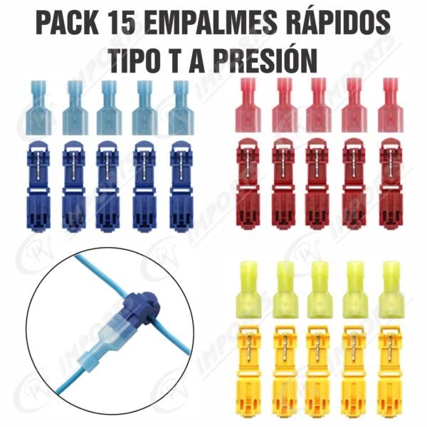Pack 15 Empalmes Conectores R pidos Tipo T Para Conexiones El ctricas Pack 15 Empalmes Conectores R pidos Tipo T Para Conexiones El ctricas