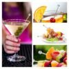 Juego 6 Palitos Pinchos para Coctel o Aperitivos Hechos de Acero Inoxidable