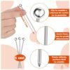 Juego 6 Palitos Pinchos para Coctel o Aperitivos Hechos de Acero Inoxidable