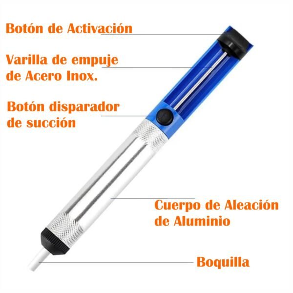 SET BOMBA DE SUCCIÓN DE ESTAÑO MÁS MALLA PARA DESOLDAR - REPARACIÓN MANTENIMIENTO ELECTRÓNICO