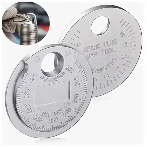 HERRAMIENTA CALIBRADOR DE BUJIAS TIPO MONEDA DE ACERO