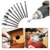Set 10 Fresas Limas Brocas Rotativas Tallado Pulido Compatible con Dremel Taladro