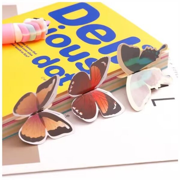 Pack 3 Separador de Libros Marcador de Página - Mariposa 3D - Artístico realista