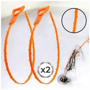Pack 2 Desatorador Desatascador Drenaje Tuberías Desagüe Quita Pelos - Varilla 51 cm.