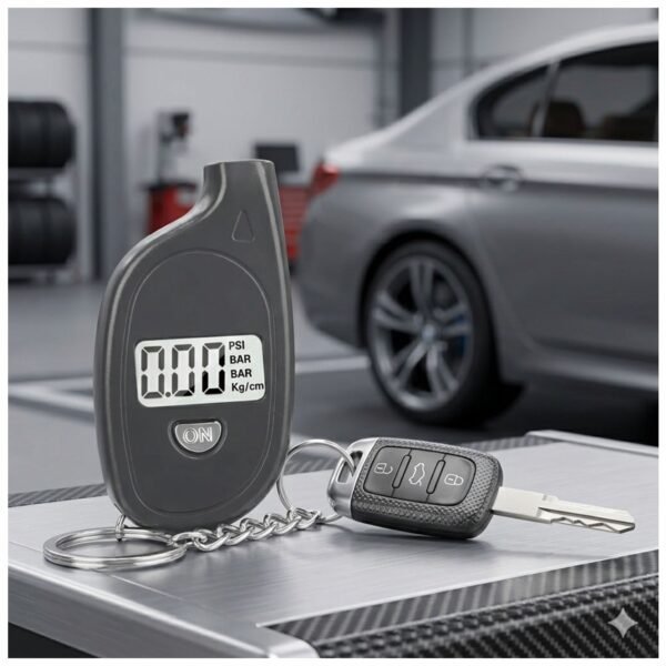 MEDIDOR_PRESION_LLANTAS_1 Medidor de Presión Digital Para Llantas 3-150 PSI Tipo Llavero