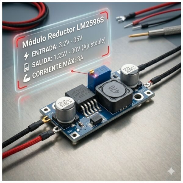 Modulo Reductor Voltaje LM2596S 3.2V-35V a 1.25V-30V 3A Step-Down DC-DC