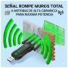 Adaptador USB Wifi6 Dual Band+ Bluetooth 5.4 con 4 Antenas Alta ganancia y velocidad - 2 en 1 - AX900