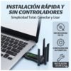Adaptador USB Wifi6 Dual Band+ Bluetooth 5.4 con 4 Antenas Alta ganancia y velocidad - 2 en 1 - AX900