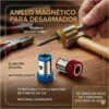 Pack 2 Anillos Magnéticos Universales para Desarmador Destornillador Taladro 1/4