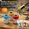 Pack 2 Anillos Magnéticos Universales para Desarmador Destornillador Taladro 1/4