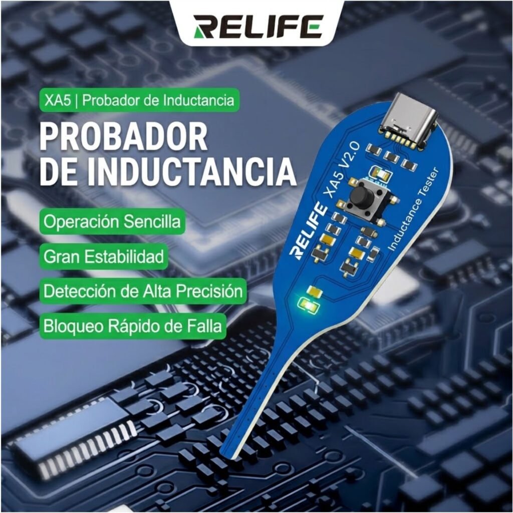 Probador de Inductancia RELIFE XA5 V2.0 Detector de Fallas USB-C Profesional